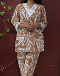 Beige Printed Co-ord Set